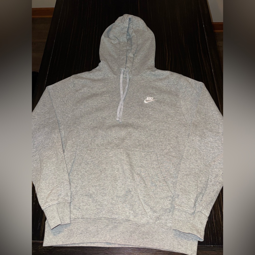 Nike Gray Sweatshirt with Half-Zip and Hood
